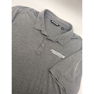 Travis Mathew Shirt Mens XXL Polo‎ Gray 2XL Pima Cotton Poly Short Sleeve
